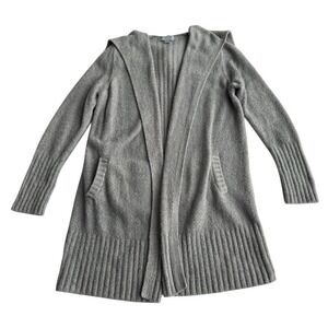 Barefoot‎ Dreams Cozychic Lite Open Front Shawl Collar Stormy Gray Cardigan L